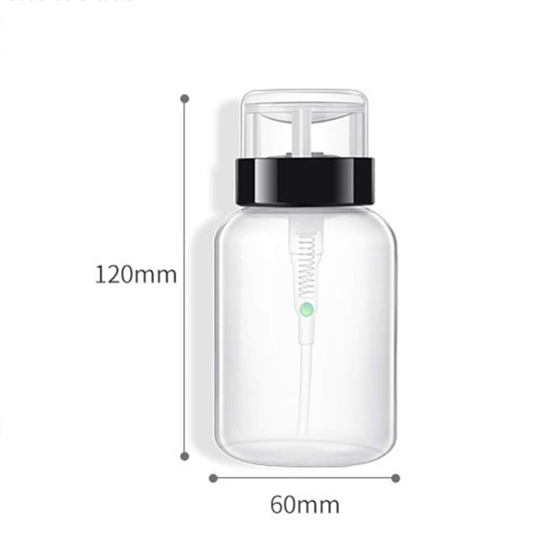 Minkissy 2 x Empty Nail Polish Remover Press Bottles Lockable