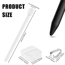 20pcs Maker Pen Tips, with Clip And Storage Box Stylus Pen Nibs Replacement Smooth Marker Pen Nibs Compatible with Remarkable 2, No Pen Included (White)