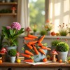 Nlinlin 30 Pcs Mini Easter Decor Carrots Realistic Fake Fruit