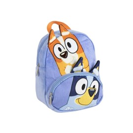 mybagstory - Bluey Plush Backpack - Children 22 x 18 x 8 cm - Ultra Soft - 1 Zip Compartment - Mini Cuddly Bag for Nursery, Nursery, Trips or Gifts