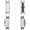 2 Pack Illuminated Light Switch,Paddle Rocker Wall Switch with LED