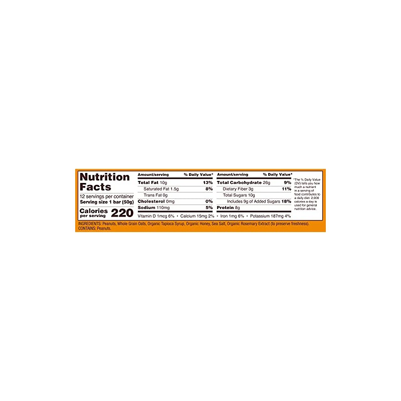Bobs Red Mill Honey Oat Peanut Butter Bars, 1.76 OZ,