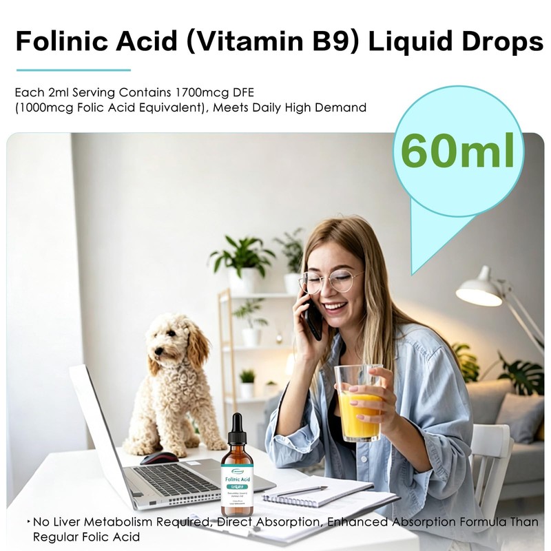 Aruanmogu Folinic Acid (Vitamin B9) 1000 mcg,60ml