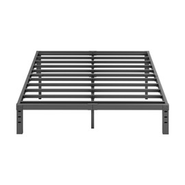 Furnitui 12 Inch High Metal Queen Bed Frame, Platform Bed Frame Queen Size No Box Spring Needed, Easy Assembly, Noise Free, Sturdy, Black
