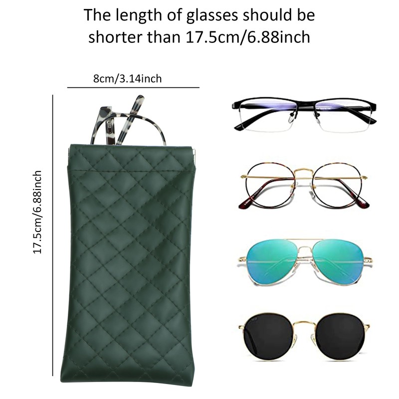 LifeArt 3 Pack Squeeze Top Glasses Pouch Portable Sunglasses Case