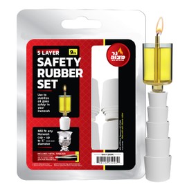 Ner Mitzvah Safety Rubber Set for Oil Candle Cups - 5 Layer - 9 Pack - for Hanukkah Menorah Oil Cups and Shabbos Candles in Canadlabras