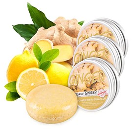 Starhig Champú Sólido De Jengibre Para El Crecimiento Del Cabello, 3 Unidades, Natural Y Orgánico, Promueve El Crecimiento, Repara El Cabello Dañado, 
