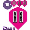 abcdarts Unisex - Adult Pentatlon Classic Dart Flights, Pink, Classic