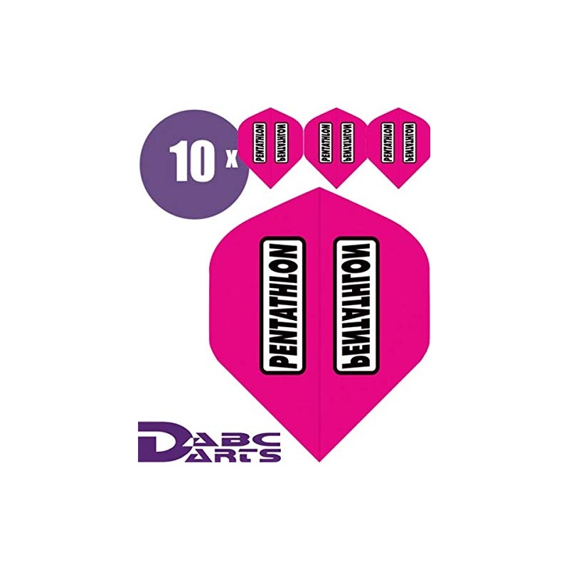 abcdarts Unisex - Adult Pentatlon Classic Dart Flights, Pink, Classic