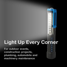 SCI Rechargeable LED Work Light, IP66 Waterproof 550 Lumens Portable Pocket Magnetic Light, 2200mAh Li-Ion Battery, Car Repairing/Mechanics/Emergency/Camping (915D), Fathers'/Dads' Gift