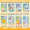 24 Sheets Summer Stickers for Kids Toddlers, Make-a-face Stickers for
