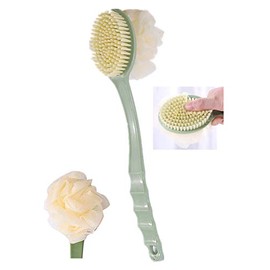 Cuerpo Cepillo, Cepillo Espalda Ducha, Mango Largo Cepillo Cuerpo, Limpiar Espalda y Euerpo, Exfoliación, Masajee, SPA, Anti celulitis, Obtener Piel Suave (Green)