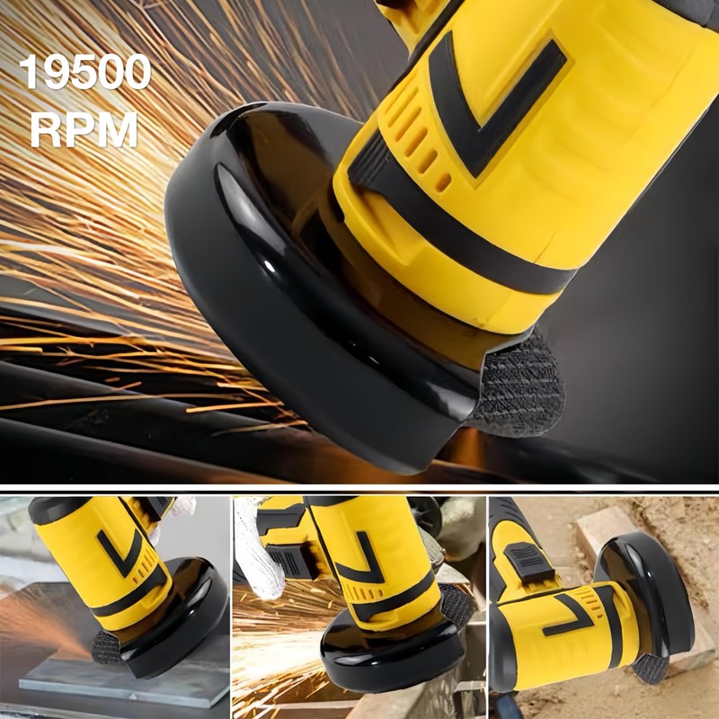 Cordless Electric Angle Grinder, Handheld Mini Tile Cutter Tool, Rechargeable