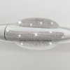 8 Pcs Silver Rhinestone Car Stickers, Bling Car Accessories -