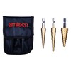 Amtech F0785 3 Piece high Speed Steel Step Drill Set