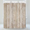 Abaysto Rustic Decor Shower Curtain, Brown Wood Plank Wall Texture