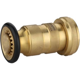 1.5" NH/NST Fire Hose Nozzle, Brass Fire Equipment Spray Jet Fog Nozzle, Max. 100psi