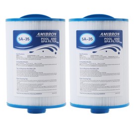 AmiBron PMAX50 Spa Filter, Compatible with PMAX50P4, PAS35P, FC-0300, 5CH-35, SD-00779, Replacement for Maax Spas of Canada, 1-1/2" Male Fine Thread 35 sq.ft. Hot Tub Filter 2 Pack