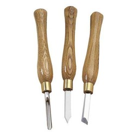 PSI Woodworking LCPM3 Lathe Penturning HSS Chisel Set, 3-Pieces