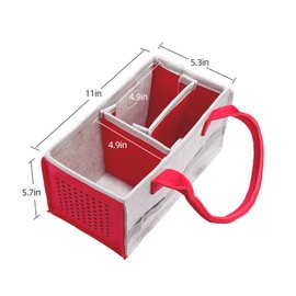 Shudyear Travel Carrying Bag for Toniebox Starter Set and Accessories, Felt Organizer Bag for Toniebox with Handle,Transport Toniebox Audio Player and Tonies