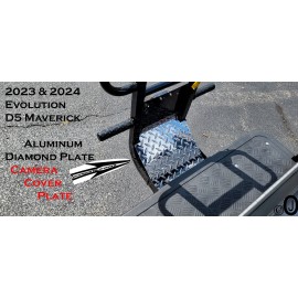 J & O Carts Parts Evolution D5 Maverick Golf Cart Back-up Camera Cover in Aluminum Diamond Plate