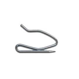 DMSE Steel Curtain Hooks, 1 Inch Metal Drapery Pin and Hook for Door Window Shower Curtain, Chrome (10)