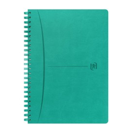 Oxford Signature Notebook A5 Small Squared 5 mm Margin 160 Pages Fully Bound Faux Leather Turquoise