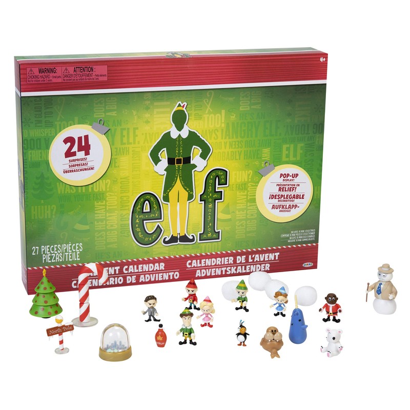 Jakks Holiday Elf Advent Calendar, Enjoy 24 Days of Fun