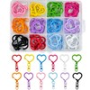48 PCS Keychain Clasps Accessories Swivel Heart Keychain Clips