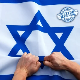 Anley Rip-Proof Double Sided 3-Ply Israel Flag 3x5 Foot - Vivid Color, Canvas Header and Wrinkle Resistant - The Strongest, Longest Lasting Israeli National Flags 3 X 5 Ft