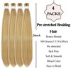 Honey Blonde Boho Brading Hair Pre stretched Curly Braidfing Hair
