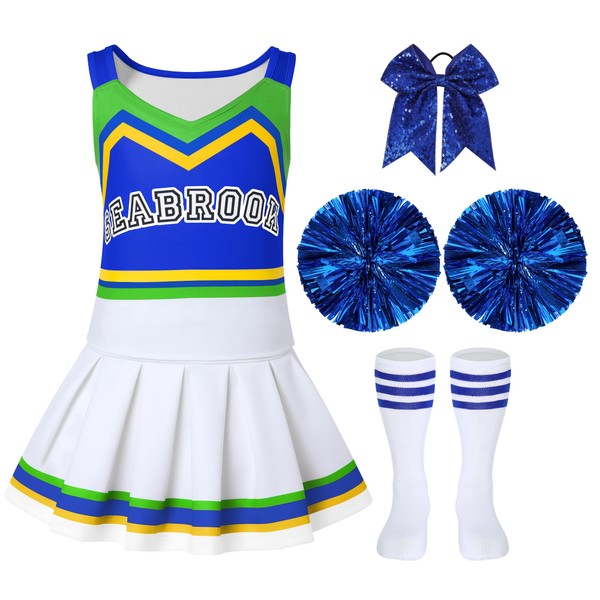 ZapLute Cheer Outfits for Girls Cheer Uniform Costume Set with