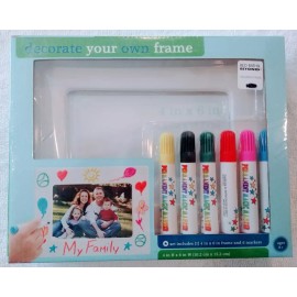 Bed Bath & Beyond NEW FACTORY SEALED! Decorate Your Own Picture Frame Kit My Family (4x6) *MINT*