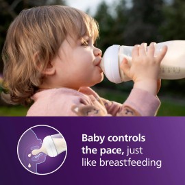 Biberón Natural Transparente Con Pezón Respuesta Natural Color Nombre Del Diseño