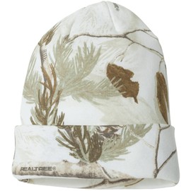 Joe's USA Camo Knit 12 Inch Hunting Beanie-White