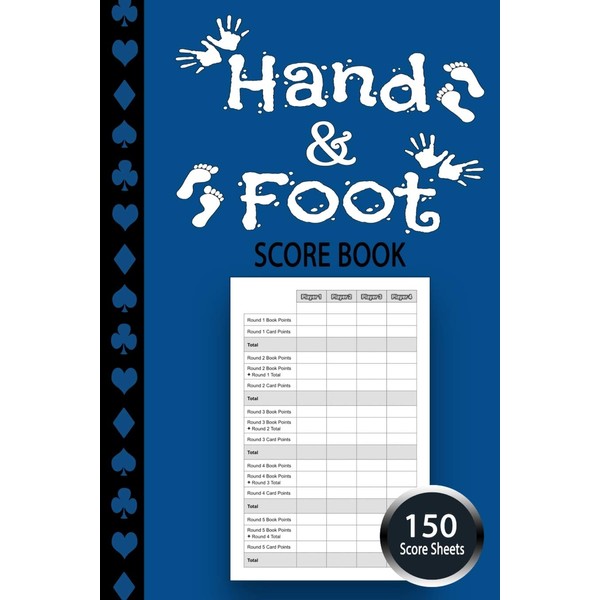 Hand & Foot Score Book: Canasta Style Score Pad With