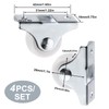 4Pcs Fixed Castor Wheels 25mm Plastic Furniture Replacement Caster Wheel