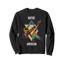 Pipe ceremonial prayer national headdress USA founding peace Sweatshirt