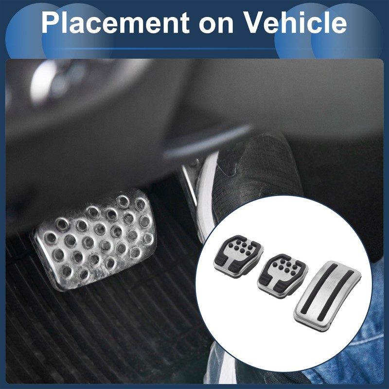 PARSLUCK 3 Pcs Manual Transmission Foot Pedal Pads Foot Accelerator