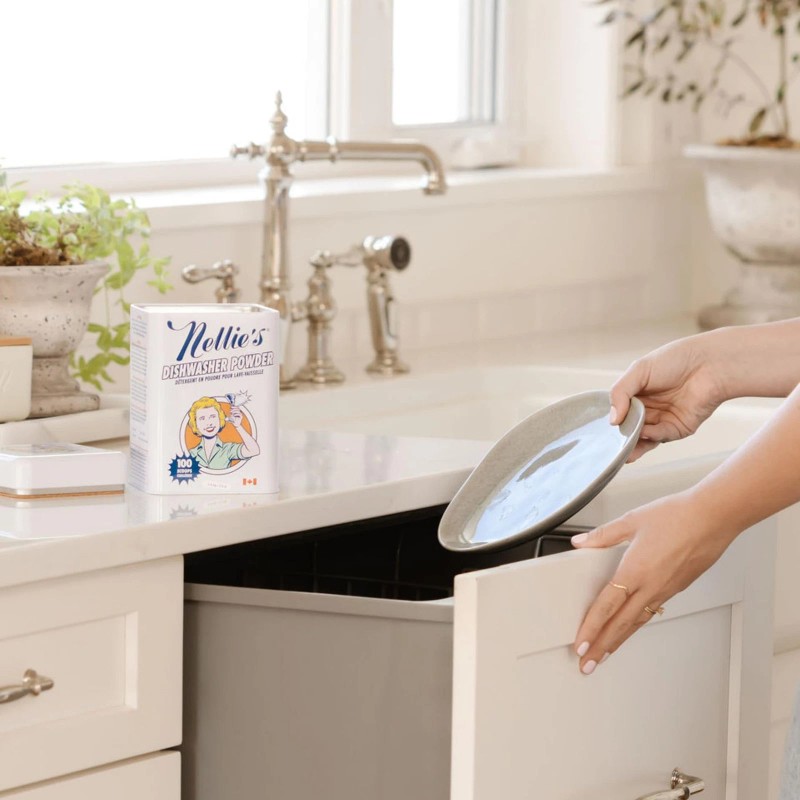 Nellie's Dishwasher Powder 56.48 Ounce Eco Friendly Grease Removal 100