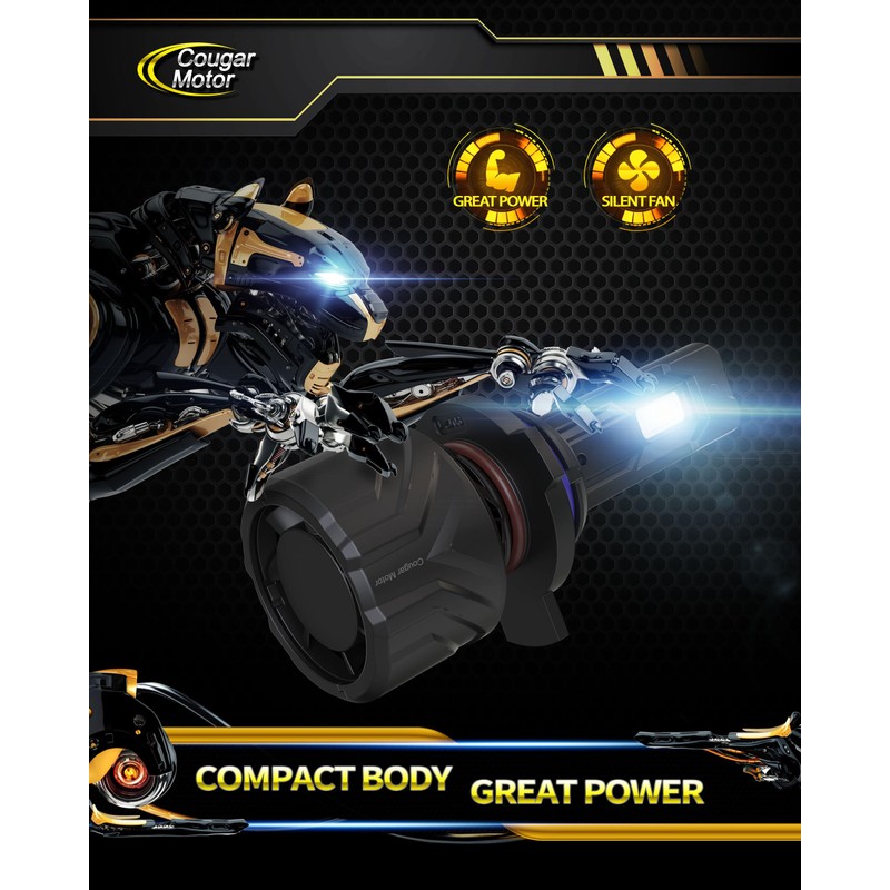 Cougar Motor 9012 Bulbs, HIR2 Fog Lights 6500K White Non-Polarity