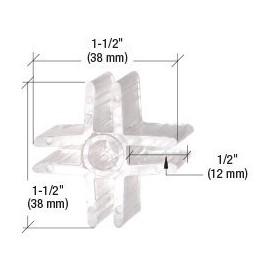 CRL CPDC4 Clear Plastic 90 4-Way Display Connector