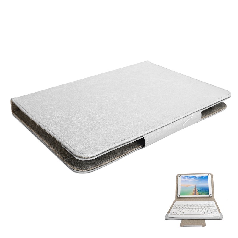 Tablet Cover Set with White Bluetooth Keyboard Protective Case Holder