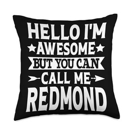 Redmond Surname Call Me Redmond Family Last Name Redmond Throw Pillow