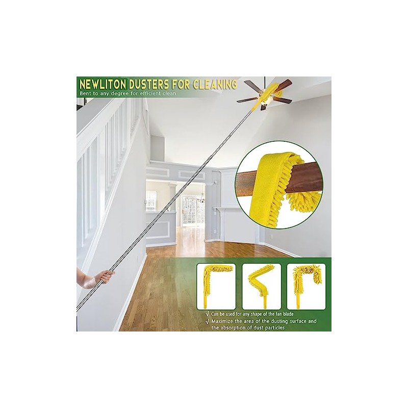 17FT Extendable Microfiber Duster Kit for High Ceilings