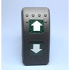 SCI MOMENTARY Illuminated Rocker Switch ON/OFF/ON UP DOWN Arrows DPDT