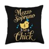Mezzo Soprano Singer Vocal Vocalist Voice Singing Choir Throw Pillow