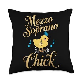Mezzo Soprano Singer Vocal Vocalist Voice Singing Choir Throw Pillow