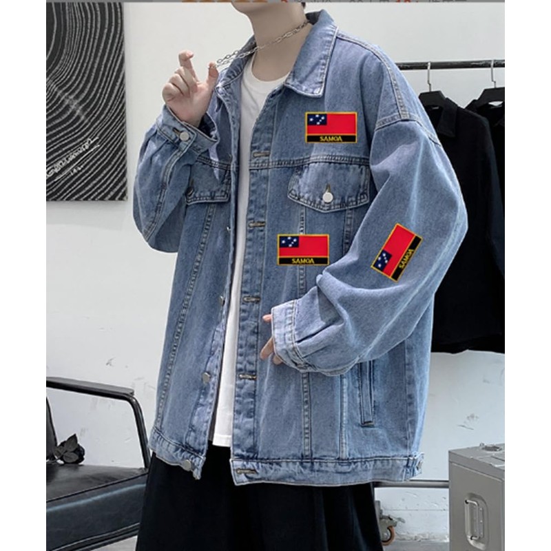 Uijokdef 1 PCS Samoa Flag Patches Iron On or Sew