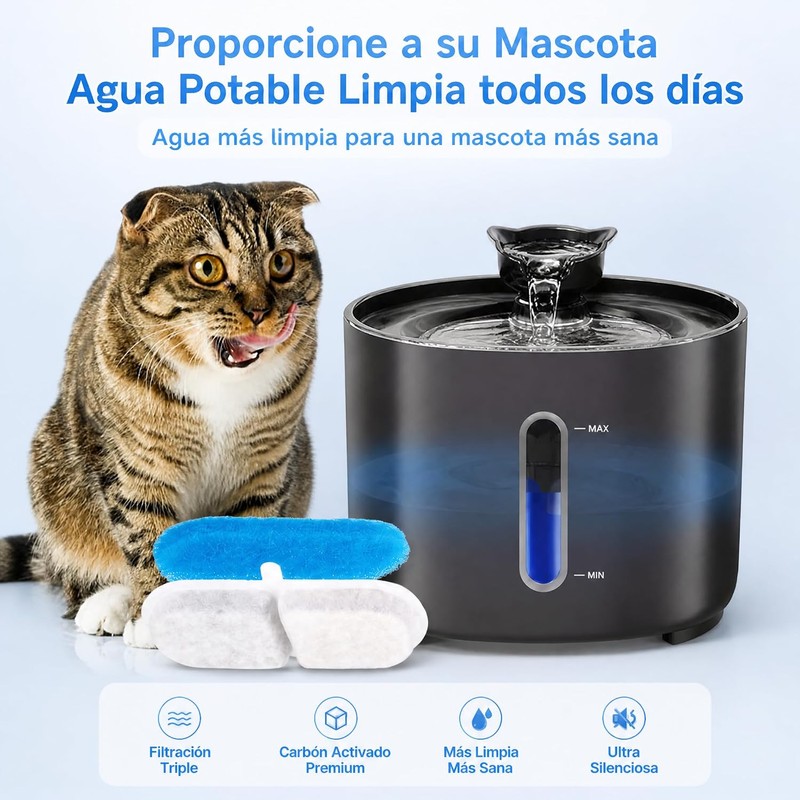 12 Pcs Filtros para Fuentes para Gatos de 74 oz